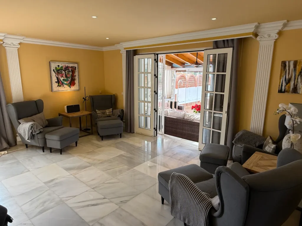 Living room with seating area