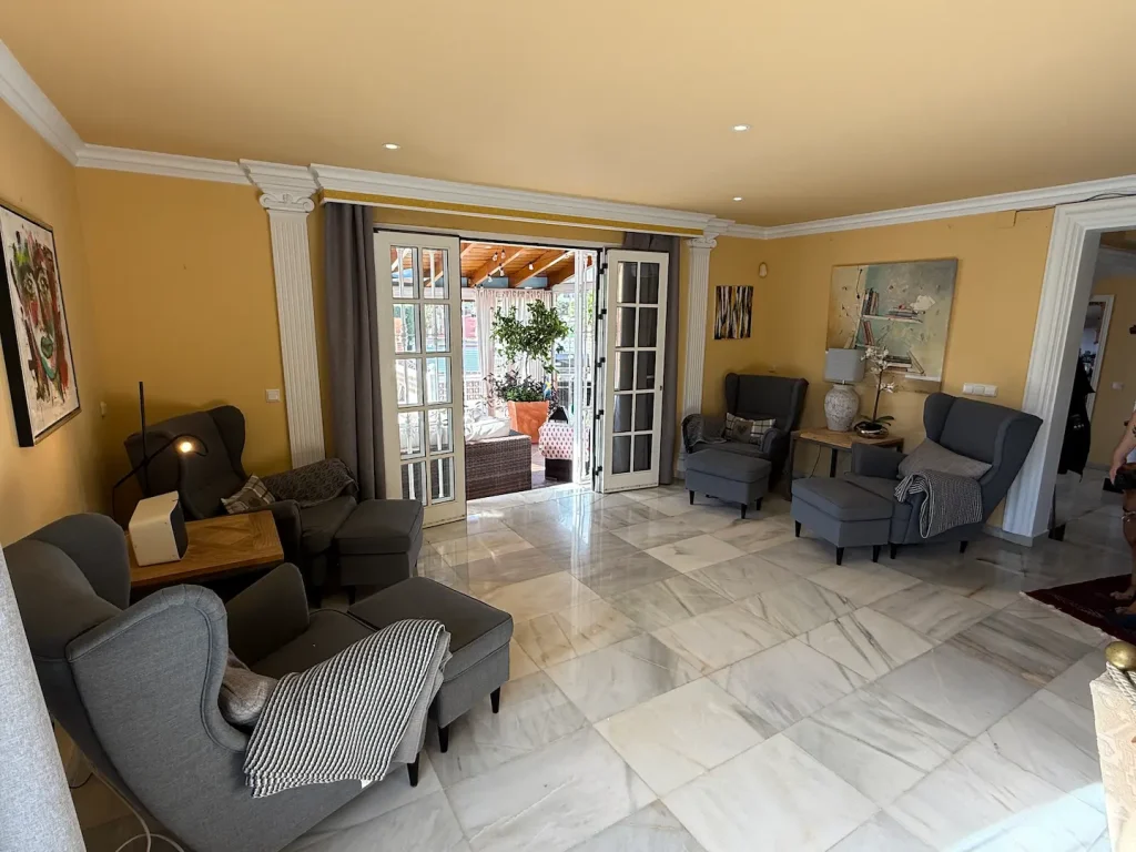 Living room seating area
